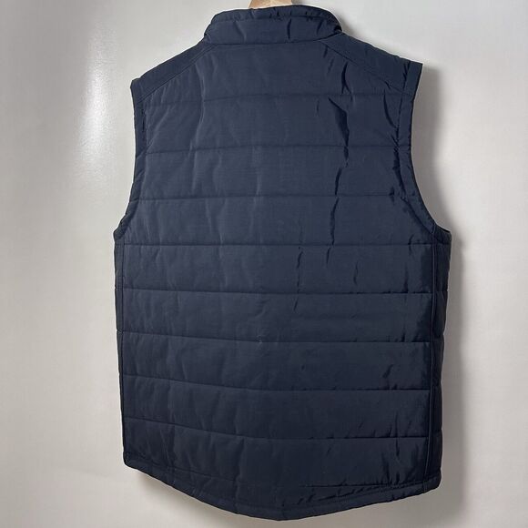 American Giant Vest Mens Puffer Blue Quilted Zip Work Hunting Gorpcore Casual L - Picture 2 of 7